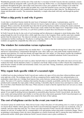 Rock Chip Repair in North Concord: Stop Small Chips from Spreading