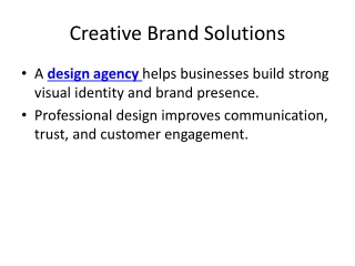 Professional Design Agency Delivering Modern Creative Solutions