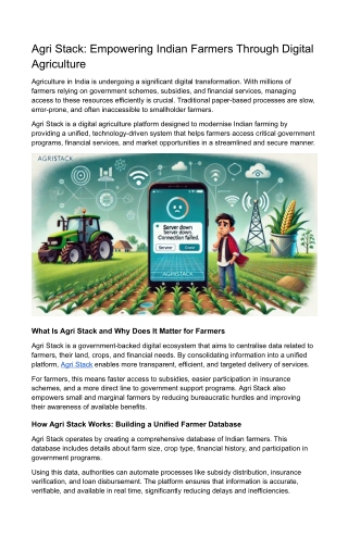Digital Agriculture Guide Offering Farmer Registration Support Online