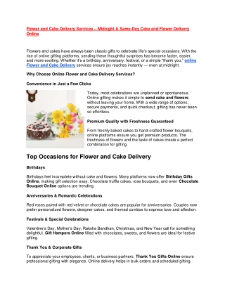 Online Cake & Flower Delivery for All Occasions | Send Gifts Instantly