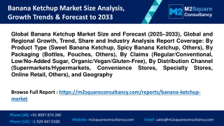 Banana Ketchup Market Size Analysis, Growth Trends & Forecast to 2033