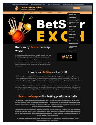 Betstarexch – Informational Reference & Overview