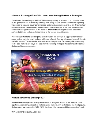 Diamond Exchange Live Cricket in India
