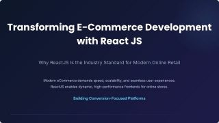 Transforming E-Commerce Development with React JS | 2026 Guide