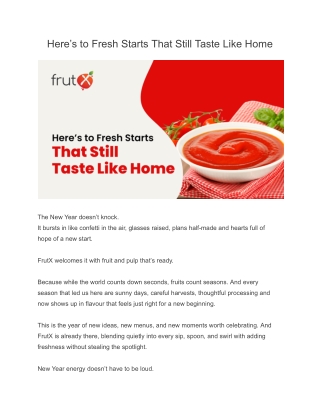 Here’s to Fresh Starts That Still Taste Like Home