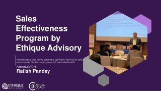 Sales Effectiveness-Ethique Advisory