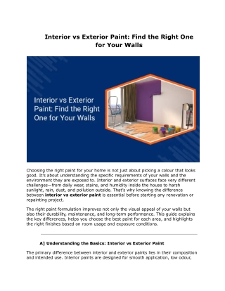 Interior vs Exterior Paint_ Find the Right One for Your Walls
