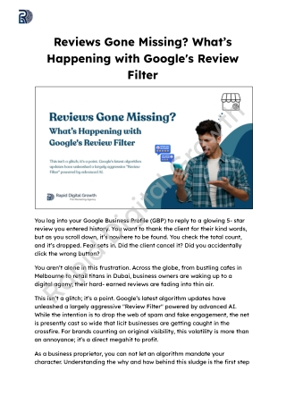 Reviews Gone Missing What’s Happening with Google's Review Filter