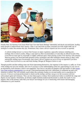 Exactly How An Attorney Can Aid With Your Car Accident?