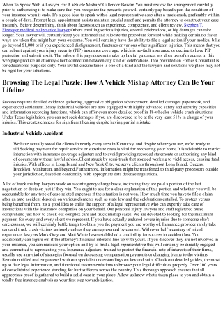 When To Seek Advice From A Lawyer For A Truck Mishap Carlson & Job