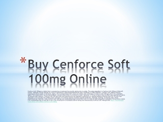 Buy Cenforce Soft 100mg Online