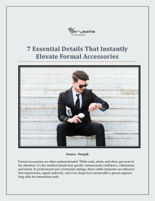 7 Essential Details That Instantly Elevate Formal Accessories