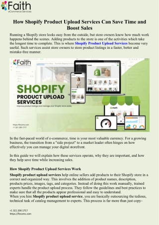 How Shopify Product Upload Services Can Save Time and Boost Sales
