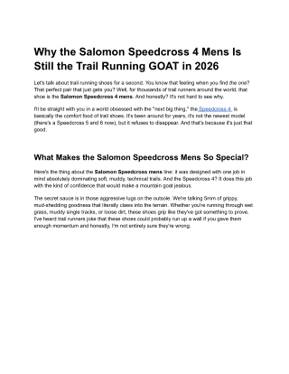 Why the Salomon Speedcross 4 Mens Is Still the Trail Running GOAT in 2026 (1)