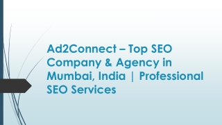Ad2Connect – Top SEO Company & Agency in