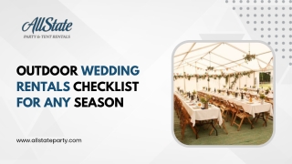 Outdoor Wedding Rentals Checklist for Any Season