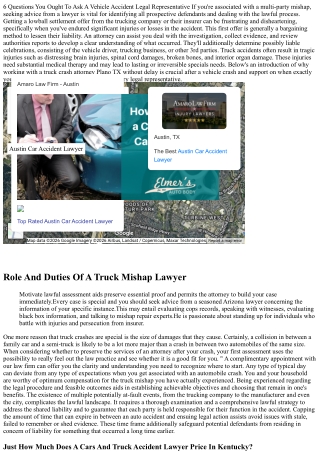 When To Employ An Attorney After An Automobile Crash