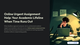 Online Urgent Assignment Help for Fast, Accurate Academic Support