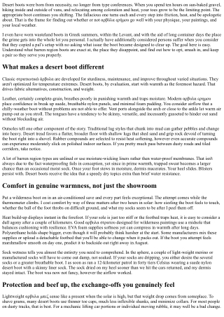 Vent Ports, Gusseted Tongues, and Airflow: Desert Boot Design