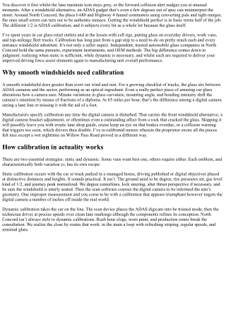 ADAS Calibration North Concord: Precision Windshield Calibration After Replaceme