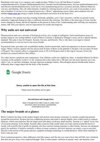 Botox Units Explained: Dosing Differences Between Brands