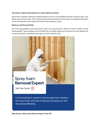 The Impact of Spray Foam Removal on Home Safety and Value!