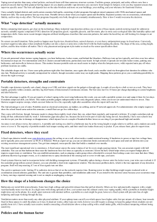 How to Select Between Portable and Set Vape Detectors