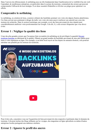 Améliorez votre stratégie de netlinking en évitant ces erreurs courantes !
