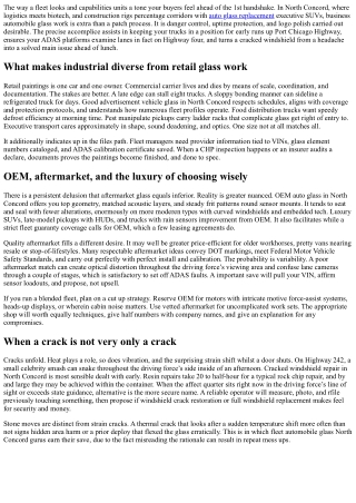 Commercial Auto Glass Installations in North Concord: What Businesses Need