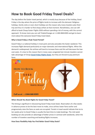 1-844-868-8303 Can I get discounts on Good Friday?