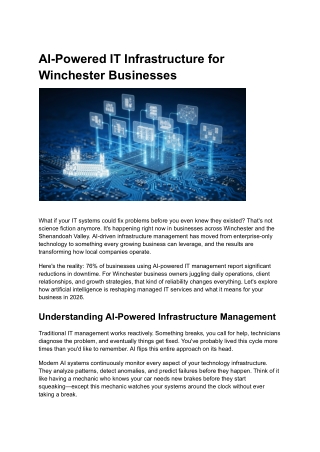 AI-Powered IT Infrastructure for Winchester Businesses