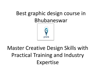 Best graphic design course in Bhubaneswar