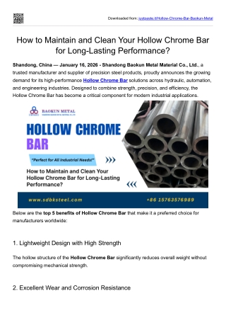 How to Maintain and Clean Your Hollow Chrome Bar for Long-Lasting Performance