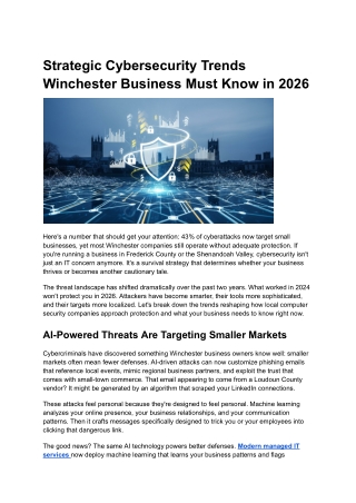 Strategic Cybersecurity Trends Winchester Business Must Know in 2026