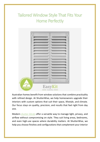 Tailored Window Style That Fits Your Home Perfectly