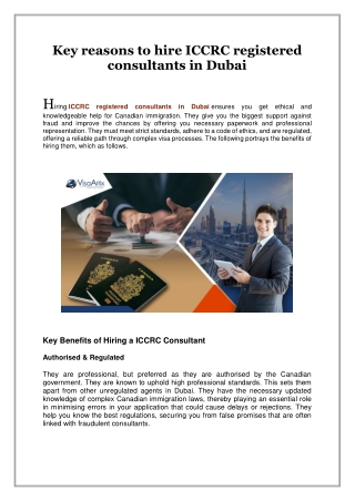 Key reasons to hire ICCRC registered consultants in Dubai