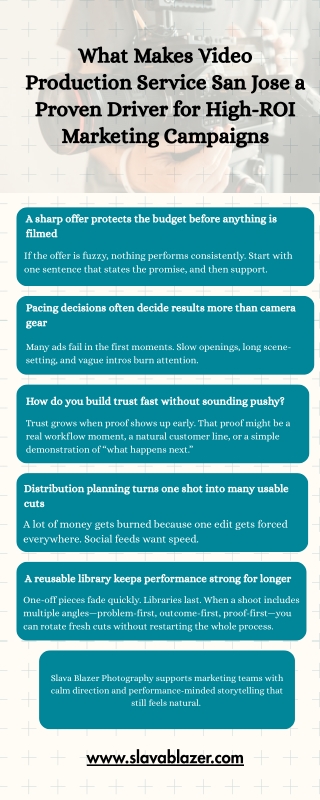 What Makes Video Production Service San Jose a Proven Driver for High-ROI Market