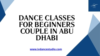 Learn Together with Dance Classes for Beginner Couples Abu Dhabi