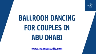 Get Professional Ballroom Dancing for Couples in Abu Dhabi