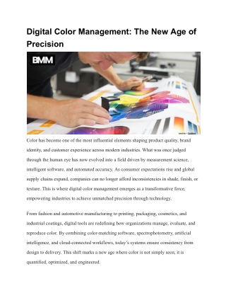 Digital Color Management_ The New Age of Precision