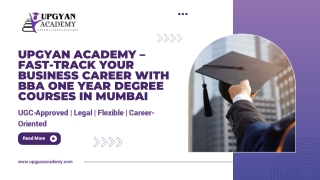 Upgyan Academy –Fast-Track Your Business Career with BBA One Year Degree Courses