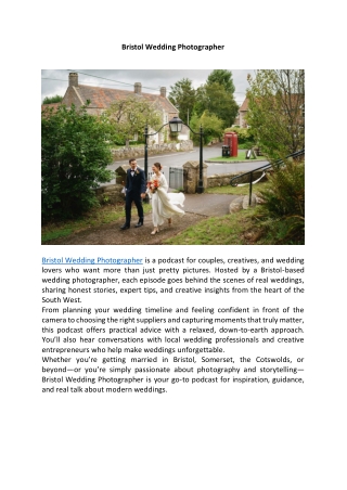 Bristol Wedding Photographer