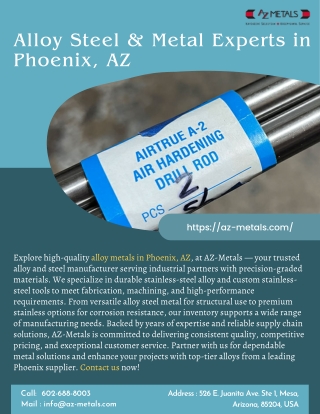 Alloy Steel & Metal Experts in Phoenix, AZ