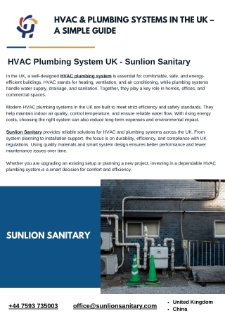 HVAC & Plumbing Systems in the UK – A Simple Guide