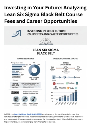 Investing in Your Future Analyzing Lean Six Sigma Black Belt Course Fees and Career Opportunities