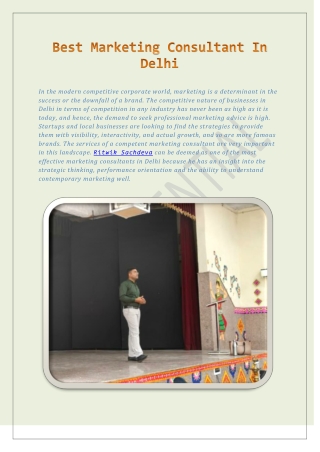 Best Marketing Consultant In Delhi