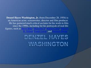 Denzel Hayes Washington
