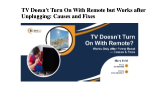 TV Doesn't Turn On With Remote but Works after Unplugging  Causes and Fixes