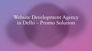 Website Development Agency in Delhi – Promo Solution