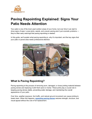 Paving Repointing Explained_ Signs Your Patio Needs Attention